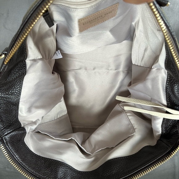 Green and brown leather satchel handbag - Picture 7 of 8